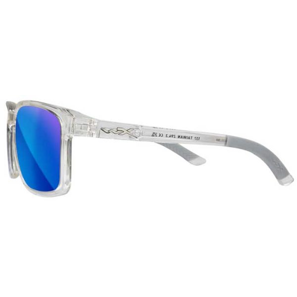 Wiley X Alfa Safety Sunglasses-Blue Mirror Lens