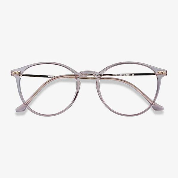 Amity - Full-Rim Plastic & Metal Frame Round Eyeglasses