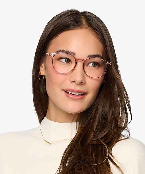 Amity - Full-Rim Plastic & Metal Frame Round Eyeglasses