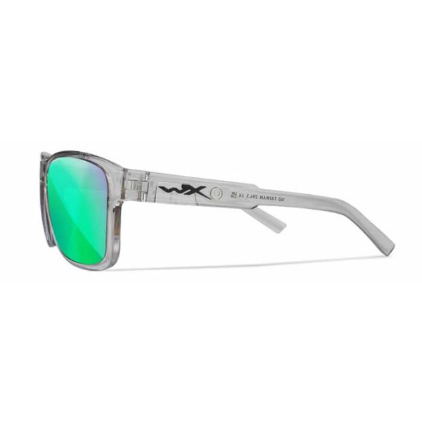 Wiley X Trek Safety Sunglasses-Green Mirror Lens