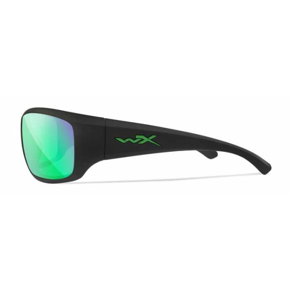 Wiley X Omega Safety Sunglasses-Polarized Green Mirror Lenses